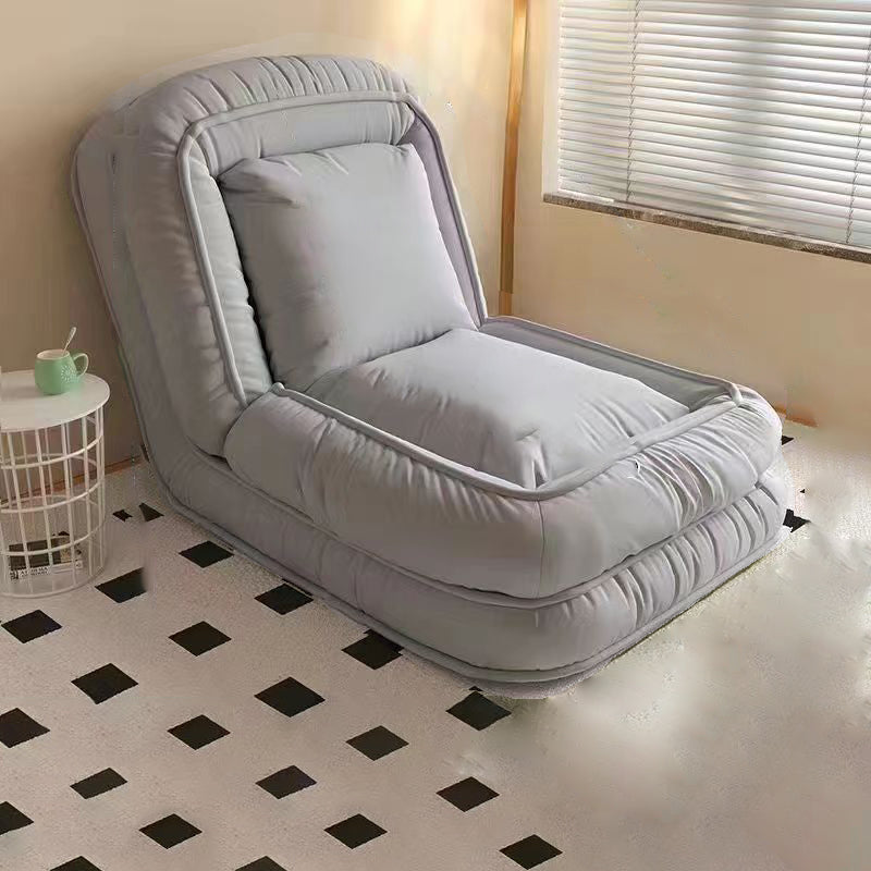 Modern Minimalist Fabric Iron Rectangle Accent Chair Backrest For Living Room