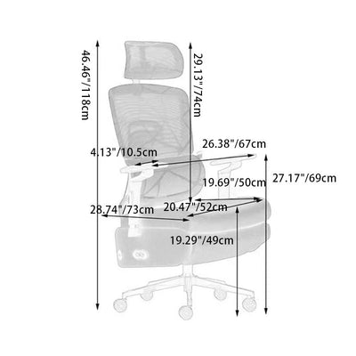 Modern Minimalist Metal PP Mesh Nylon Square Rectangle Electric Massage Desk Chair Backrest Armrest Footrest For Home Office