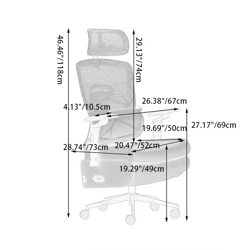 Modern Minimalist Metal PP Mesh Nylon Square Rectangle Electric Massage Desk Chair Backrest Armrest Footrest For Home Office