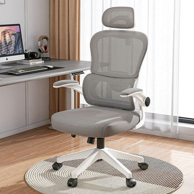 Modern Minimalist Fabric Nylon Rectangle Square Triangle Curve Desk Chair Backrest Armrest For Home Office