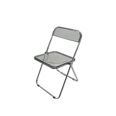 Contemporary Scandinavian Square Acrylic Foldable Dining Chair Backrest For Dining Room