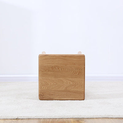 Modern Minimalist Square Solid Wood Low Stool Footrest For Living Room