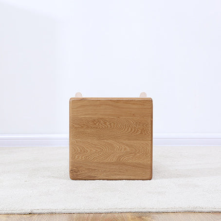 Modern Minimalist Square Solid Wood Low Stool Footrest For Living Room