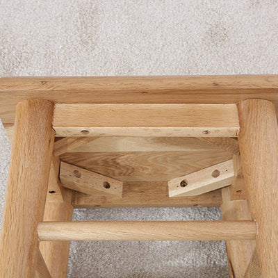 Modern Minimalist Square Solid Wood Low Stool Footrest For Living Room