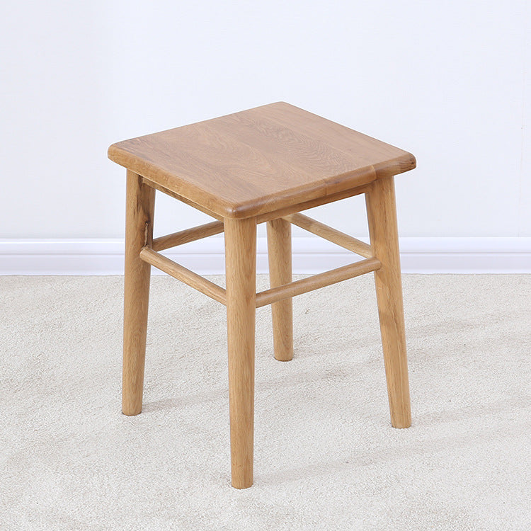 Modern Minimalist Square Solid Wood Low Stool Footrest For Living Room