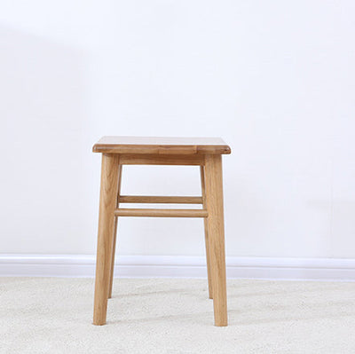 Modern Minimalist Square Solid Wood Low Stool Footrest For Living Room