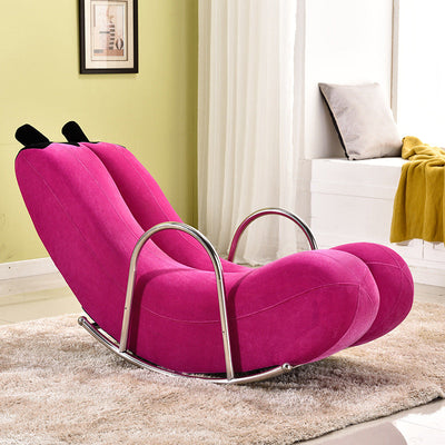 Contemporary Creative Banana PU Leather Upholstered Recliner Backrest Armrest For Living Room