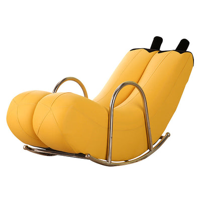 Contemporary Creative Banana PU Leather Upholstered Recliner Backrest Armrest For Living Room