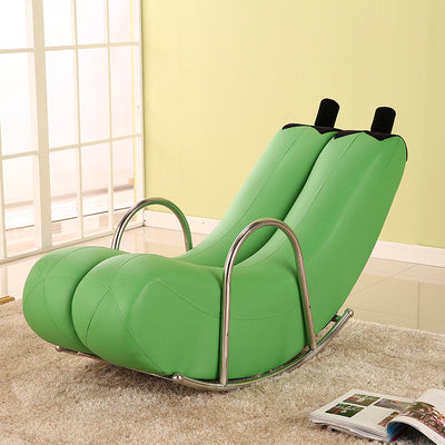 Contemporary Creative Banana PU Leather Upholstered Recliner Backrest Armrest For Living Room