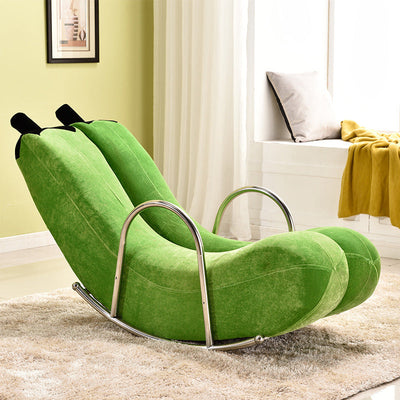 Contemporary Creative Banana PU Leather Upholstered Recliner Backrest Armrest For Living Room