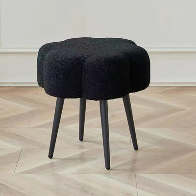 Tabouret bas contemporain en forme de nuage Creative Cloud avec cadre en acier au carbone et revêtement en laine d'agneau pour chambre 