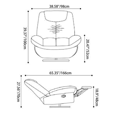 Chaise d'accent pivotante en acier au carbone rembourrée en cuir scandinave contemporain avec dossier pour salon 