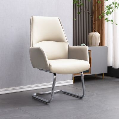 Modern Minimalist Square Leather Swivel Height Adjustable Desk Chair Backrest Casters For Home Office