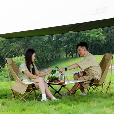 Modern Minimalist Portable Foldable Rectangular Steel Fabric Chair Backrest For Outdoor