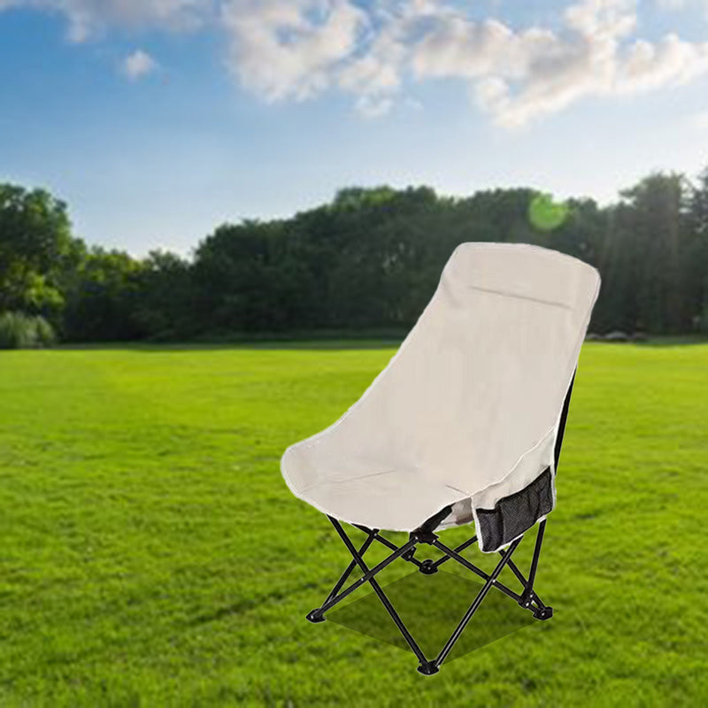 Modern Minimalist Portable Foldable Rectangular Steel Fabric Chair Backrest For Outdoor