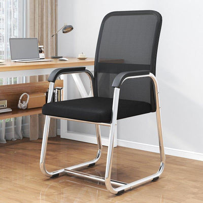 Modern Minimalist Rectangular Square Steel Mesh Desk Chair Backrest Armrest For Home Office