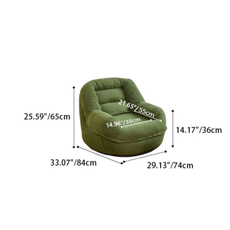 Contemporary Scandinavian Square Tatami Corduroy Fabric Accent Chair Backrest For Living Room