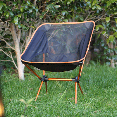 Modern Minimalist Portable Foldable Moon Arc Aluminum Oxford Fabric Chair Backrest For Outdoor