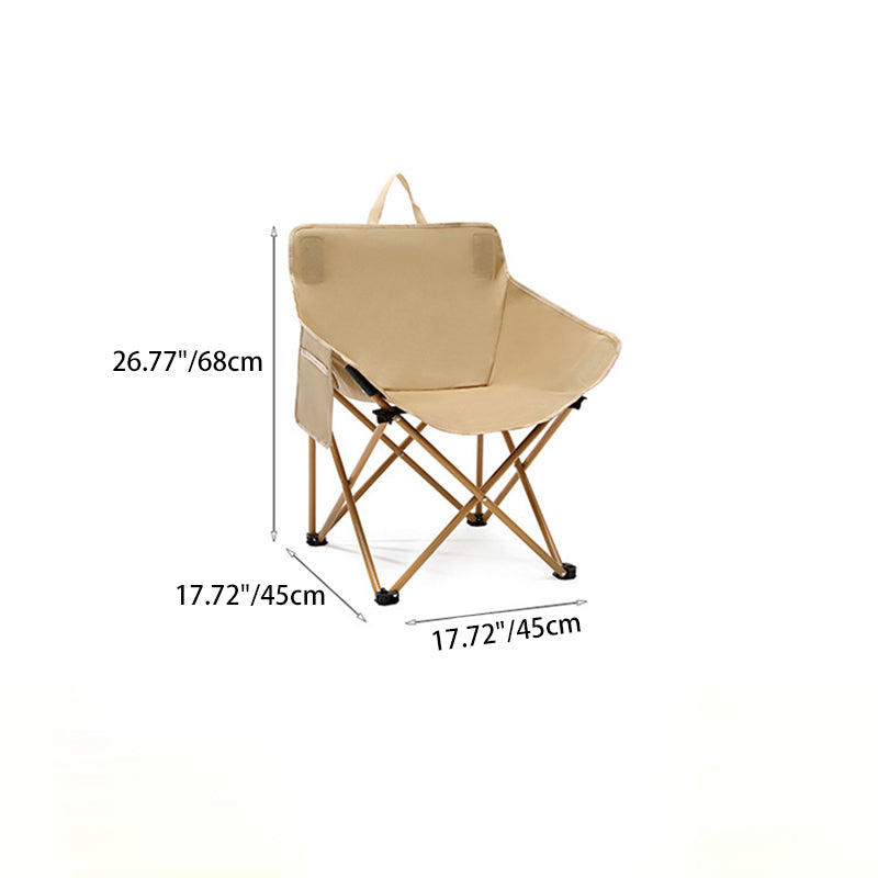 Modern Minimalist Portable Foldable Camping Square Steel Oxford Fabric Chair Backrest For Outdoor