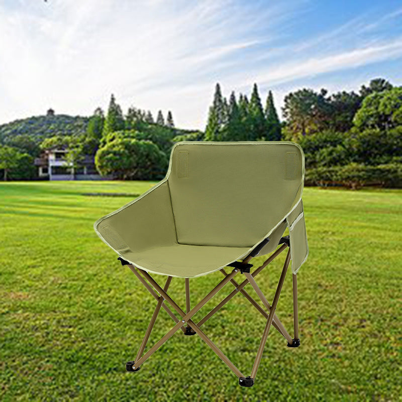 Modern Minimalist Portable Foldable Camping Square Steel Oxford Fabric Chair Backrest For Outdoor