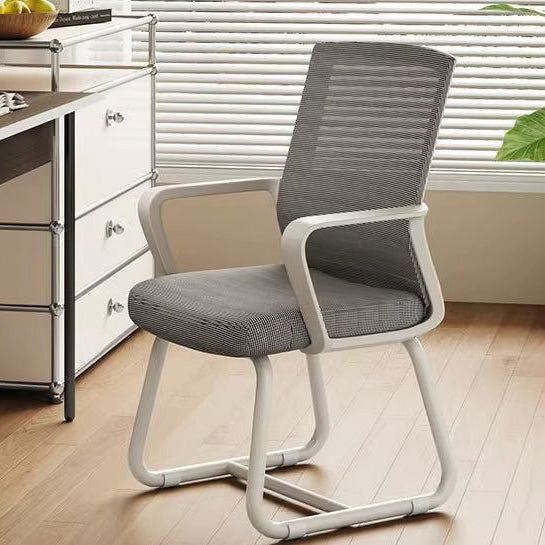 Modern Minimalist Square Rectangular Steel Mesh Desk Chair Backrest Armrest For Home Office