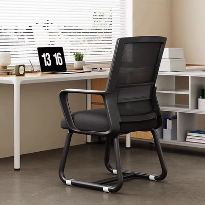 Modern Minimalist Square Rectangular Steel Mesh Desk Chair Backrest Armrest For Home Office