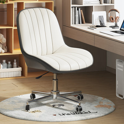 Modern Minimalist Square Steel Leather Desk Chair Backrest For Home Office