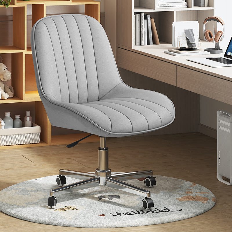 Modern Minimalist Square Steel Leather Desk Chair Backrest For Home Office