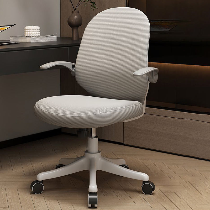 Modern Minimalist Half Round Cushion Plastic Metal High Density Sponge Desk Chair For Home Office