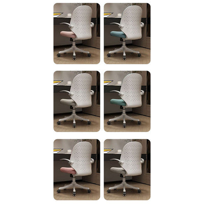 Modern Minimalist Half Round Cushion Plastic Metal High Density Sponge Desk Chair For Home Office