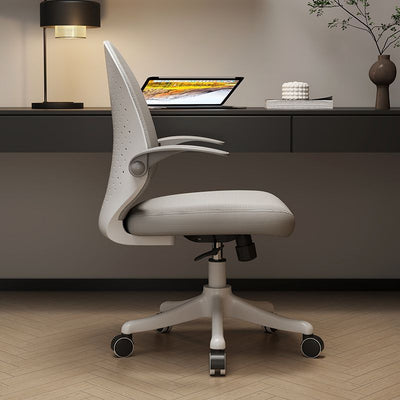 Modern Minimalist Half Round Cushion Plastic Metal High Density Sponge Desk Chair For Home Office