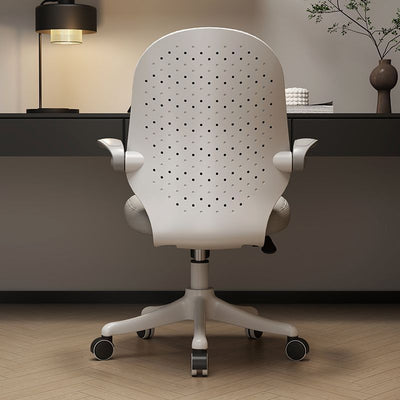 Modern Minimalist Half Round Cushion Plastic Metal High Density Sponge Desk Chair For Home Office