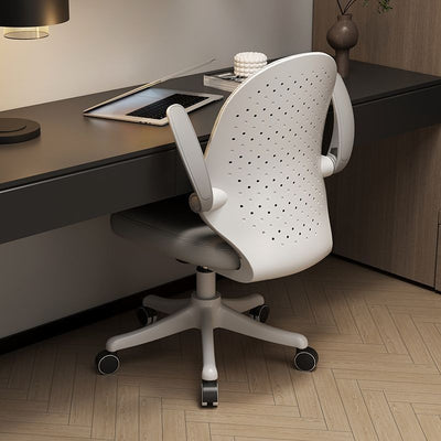 Modern Minimalist Half Round Cushion Plastic Metal High Density Sponge Desk Chair For Home Office