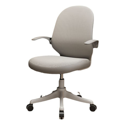 Modern Minimalist Half Round Cushion Plastic Metal High Density Sponge Desk Chair For Home Office