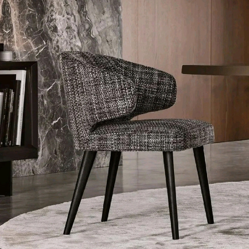 Modern Luxury Square Cushion Solid Wood Fabric High Resilience Sponge Dining Chair Backrest For Dining Room