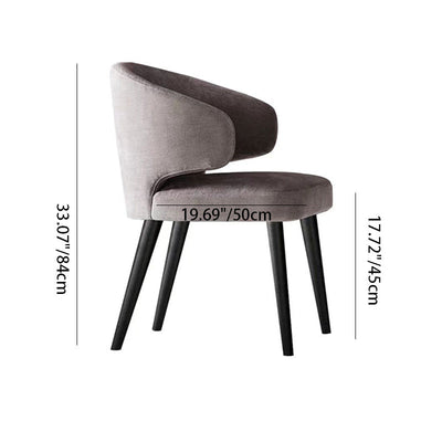 Modern Luxury Square Cushion Solid Wood Fabric High Resilience Sponge Dining Chair Backrest For Dining Room