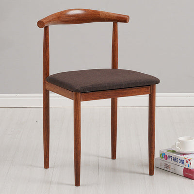 Modern Minimalist Square Leather Carbon Steel Dining Chair Backrest For Dining Room