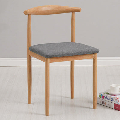 Modern Minimalist Square Leather Carbon Steel Dining Chair Backrest For Dining Room