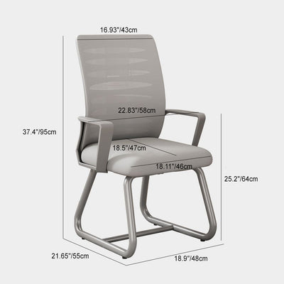 Modern Minimalist Square Plastic Stainless Steel Latex Desk Chair Backrest Armrest For Home Office