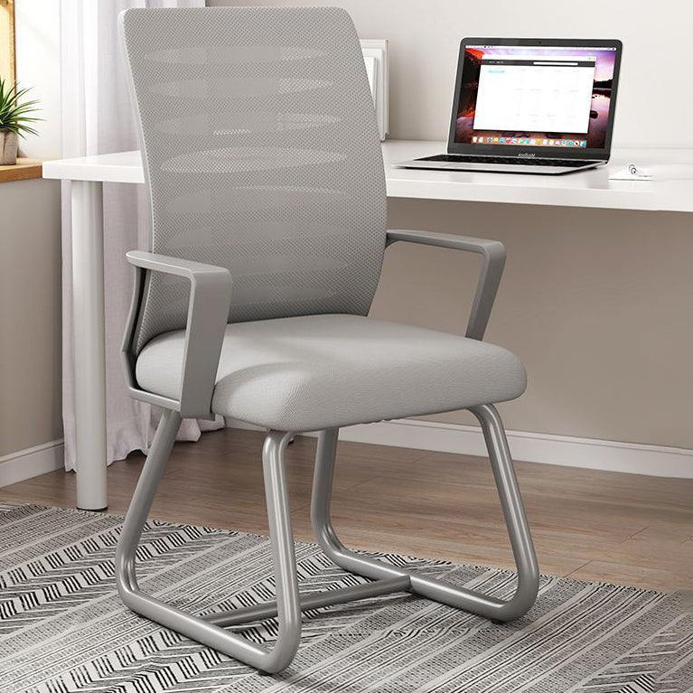 Modern Minimalist Square Plastic Stainless Steel Latex Desk Chair Backrest Armrest For Home Office