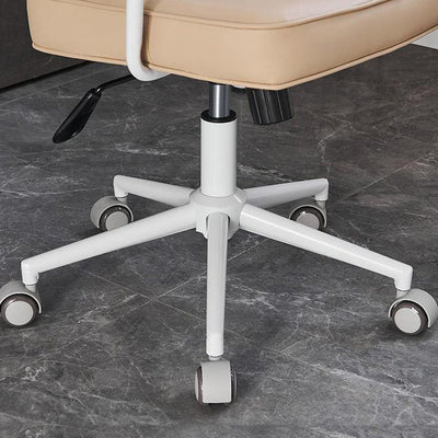 Modern Minimalist Square Leather Stainless Steel Desk Chair Backrest Armrest For Home Office