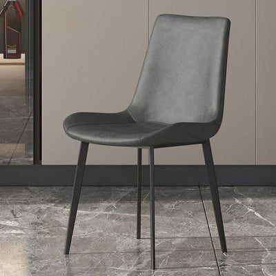 Modern Simplicity Rectangular PU Leather Carbon Steel Dining Chair Backrest For Dining Room