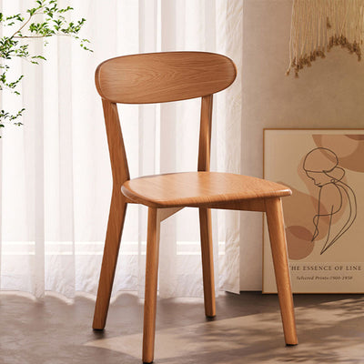 Contemporary Nordic Square Rubberwood Dining Chair Backrest For Dining Room