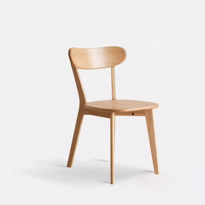 Dossier de chaise de salle à manger en bois de caoutchouc carré nordique contemporain pour salle à manger 