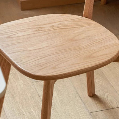 Contemporary Nordic Square Rubberwood Dining Chair Backrest For Dining Room