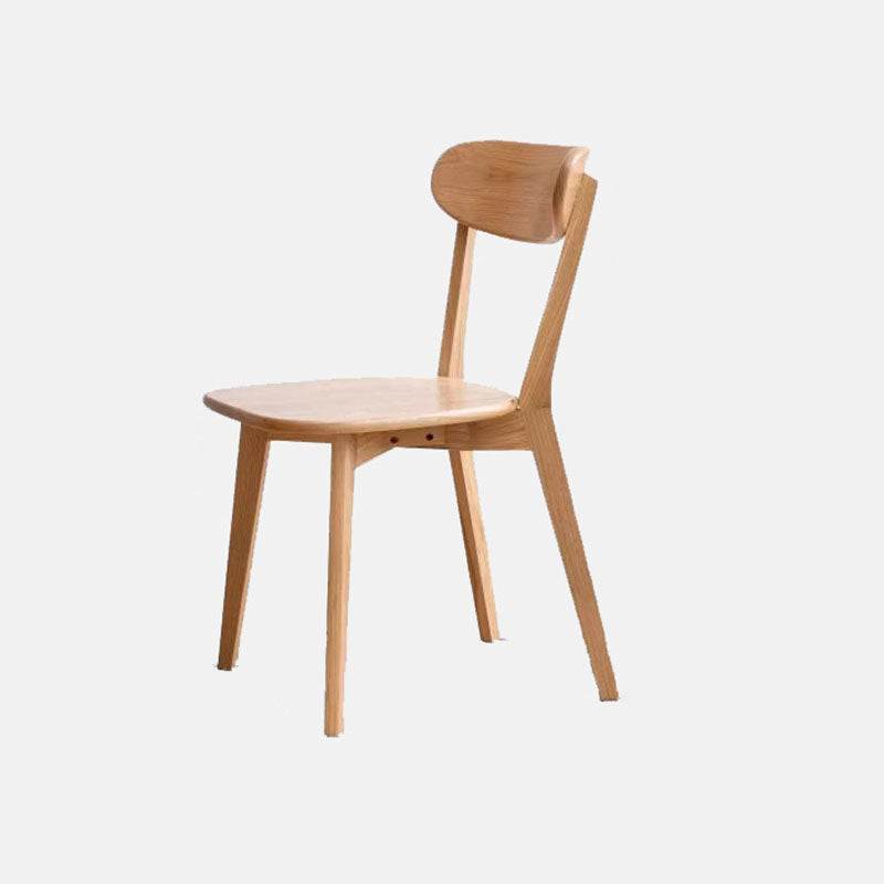 Dossier de chaise de salle à manger en bois de caoutchouc carré nordique contemporain pour salle à manger 