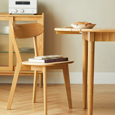 Dossier de chaise de salle à manger en bois de caoutchouc carré nordique contemporain pour salle à manger 