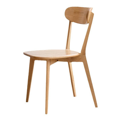 Contemporary Nordic Square Rubberwood Dining Chair Backrest For Dining Room