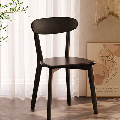 Contemporary Nordic Square Rubberwood Dining Chair Backrest For Dining Room