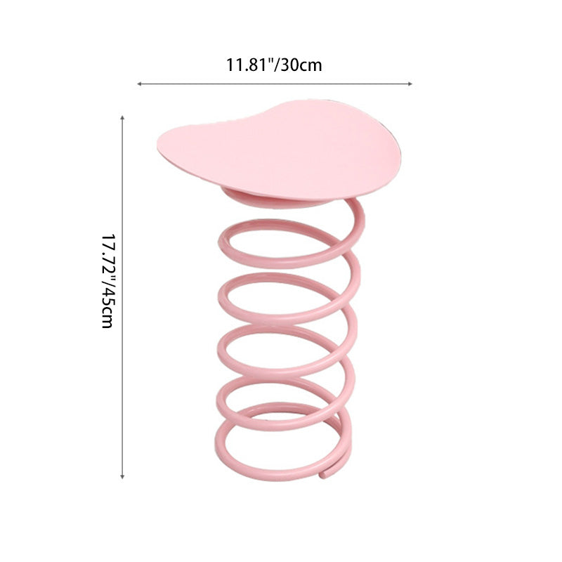 Chaise de salle à manger contemporaine créative ronde en fer et plastique pour salle à manger 